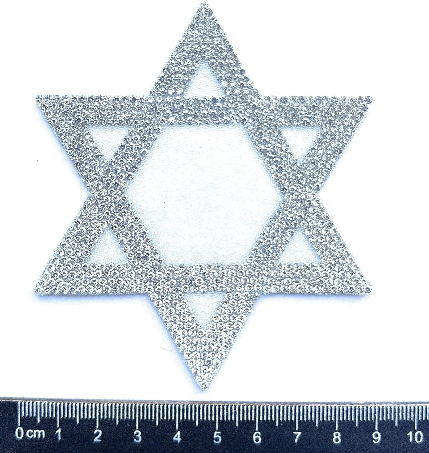 Bling Star of David Rhinestones Decal, Sparkling Bedazzled Jewish Israel Symbol Waterproof Crystal Anti-Scratch Sticker 4'' Height image number 3