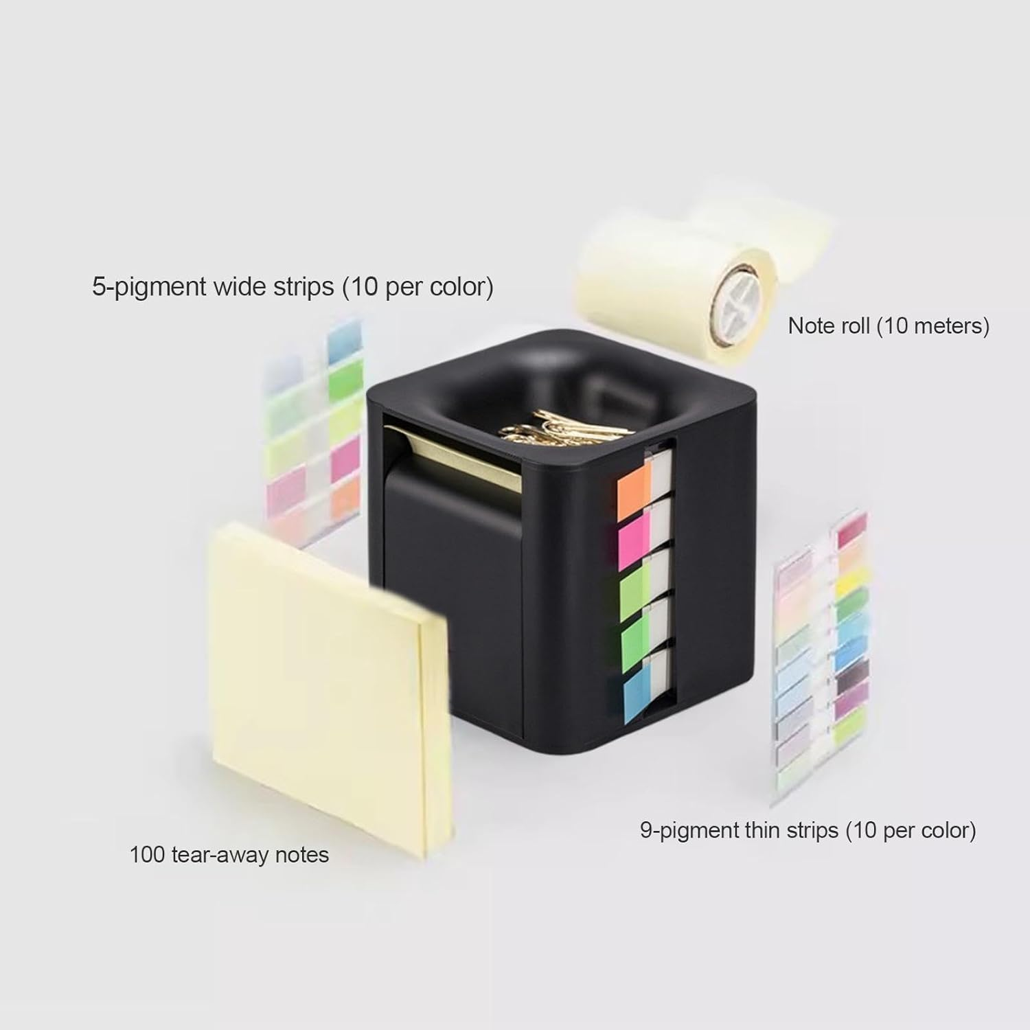 Cube Sticky Note Holder, 4-In-1 Memo Organizer, Pop-Up Note Dispenser, Colorful Index Stickers, Paper Notepad Organizer, Desk Memo Holder, Sticky Note Storage Box, Convenient Note Holder