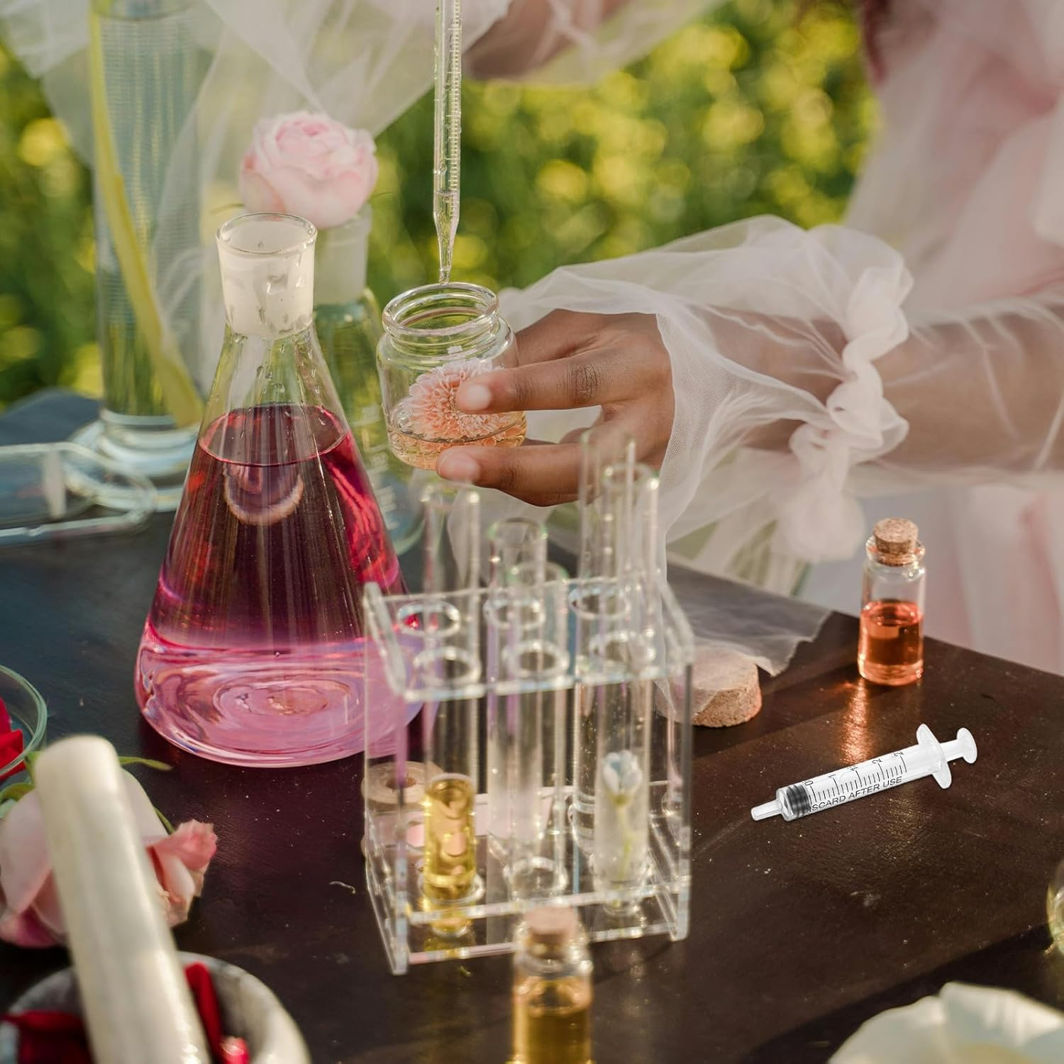 MOBUTOFU 12Pcs Perfume Extractor Kit 2.5Ml Plastic Liquid Pump Tool for Perfume Transfer Refill Pump Dispenser Portable Travel Refillable Spray image number 3