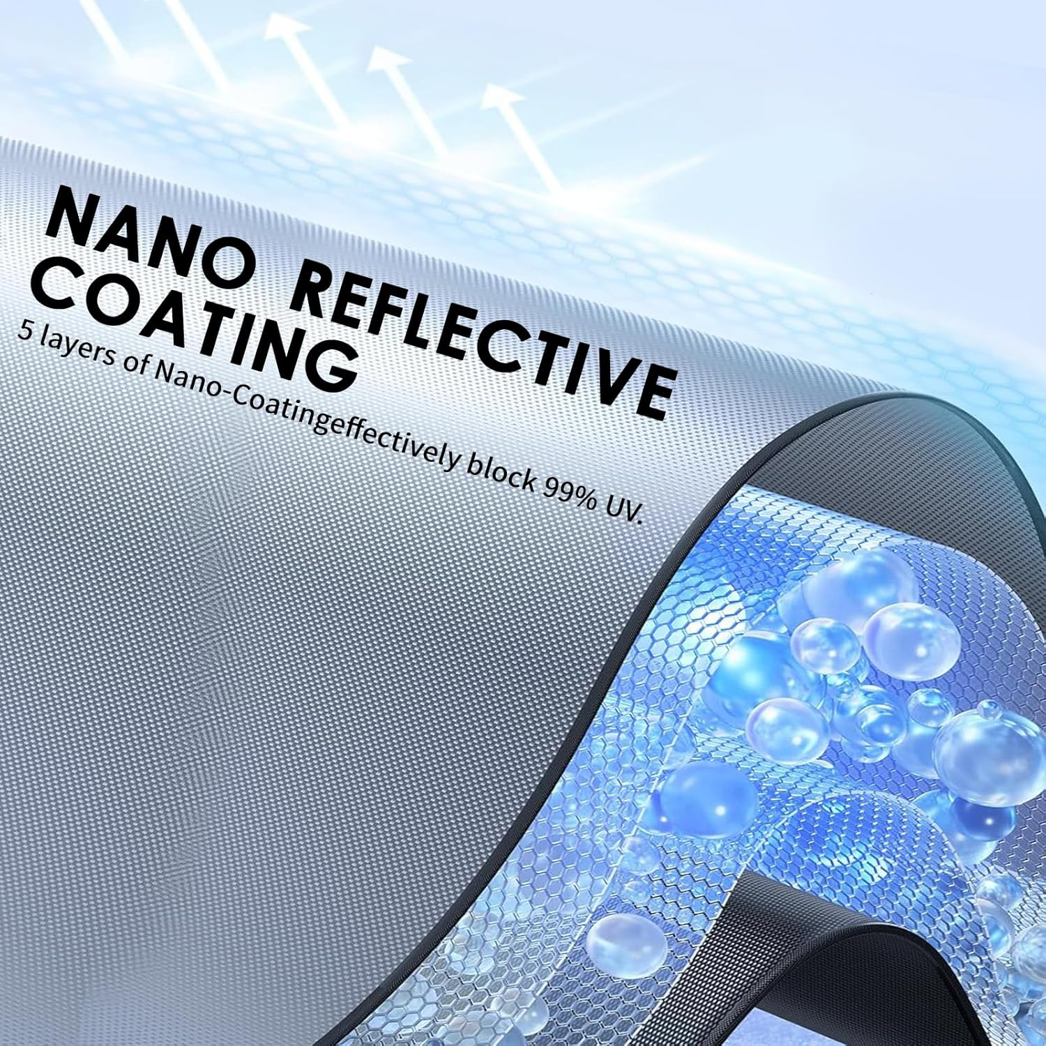 80 * 140Cm Car Windshield Sun Shade Umbrella Protect Car from Sun Rays & Heat Damage Keep Cool and Protect Interior image number 6