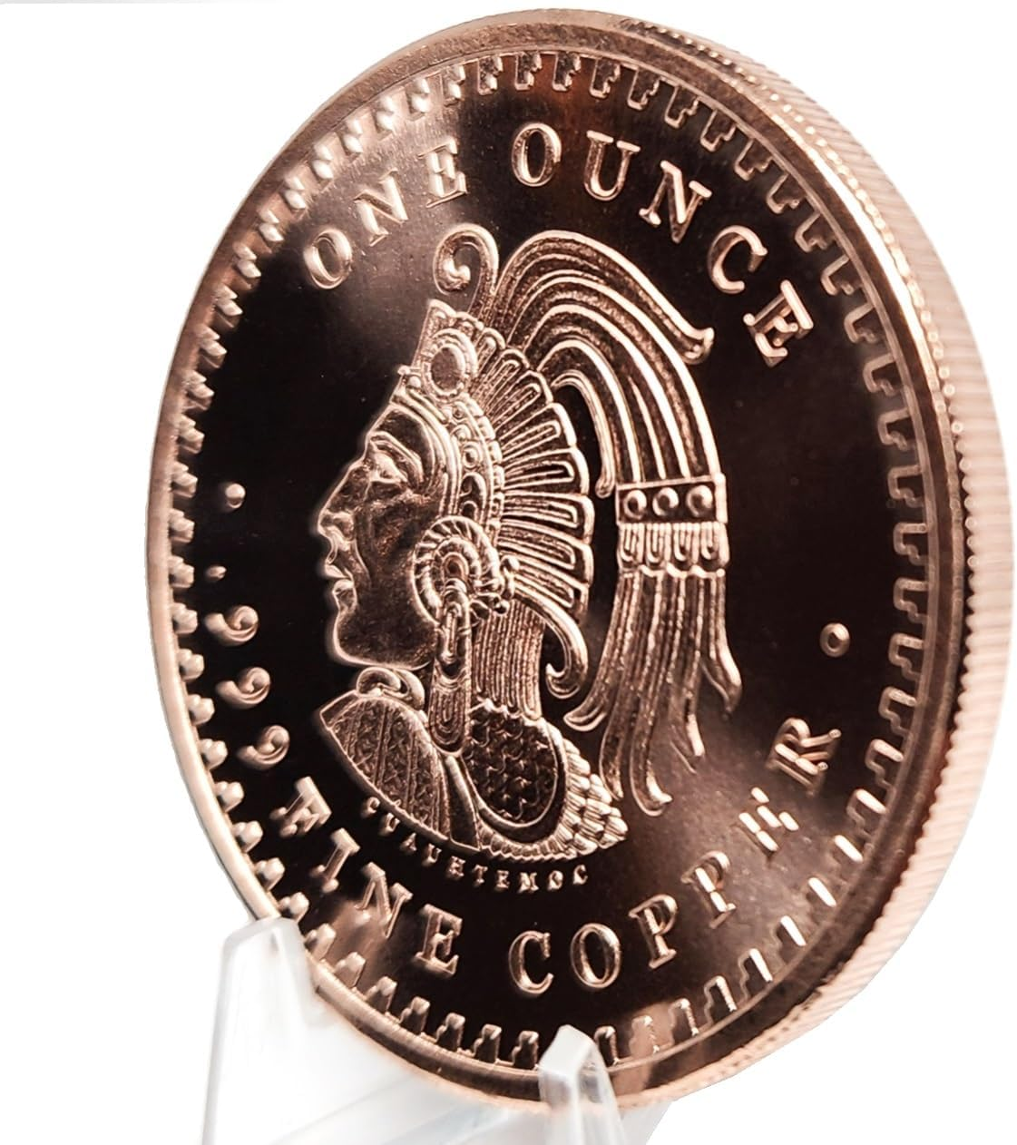 10 X 1Oz Aztec Calendar Copper Rounds 999 Fine Bullion Supplied in Tub image number 4