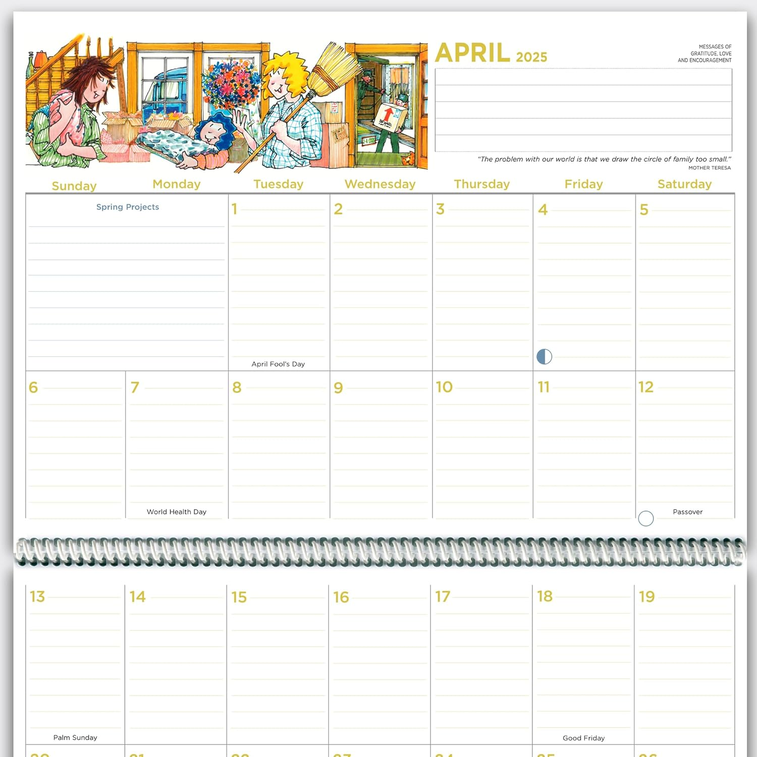 More Time Moms, Family Organizer 2025 Wall Calendar image number 5