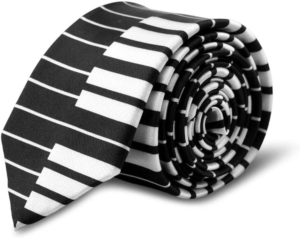 Mens Necktie Music Note Tie Novelty Bussiness Neckties Wedding Ties Fathers Day Birthday Gifts for Husband Father Musician Music Lovers Gift