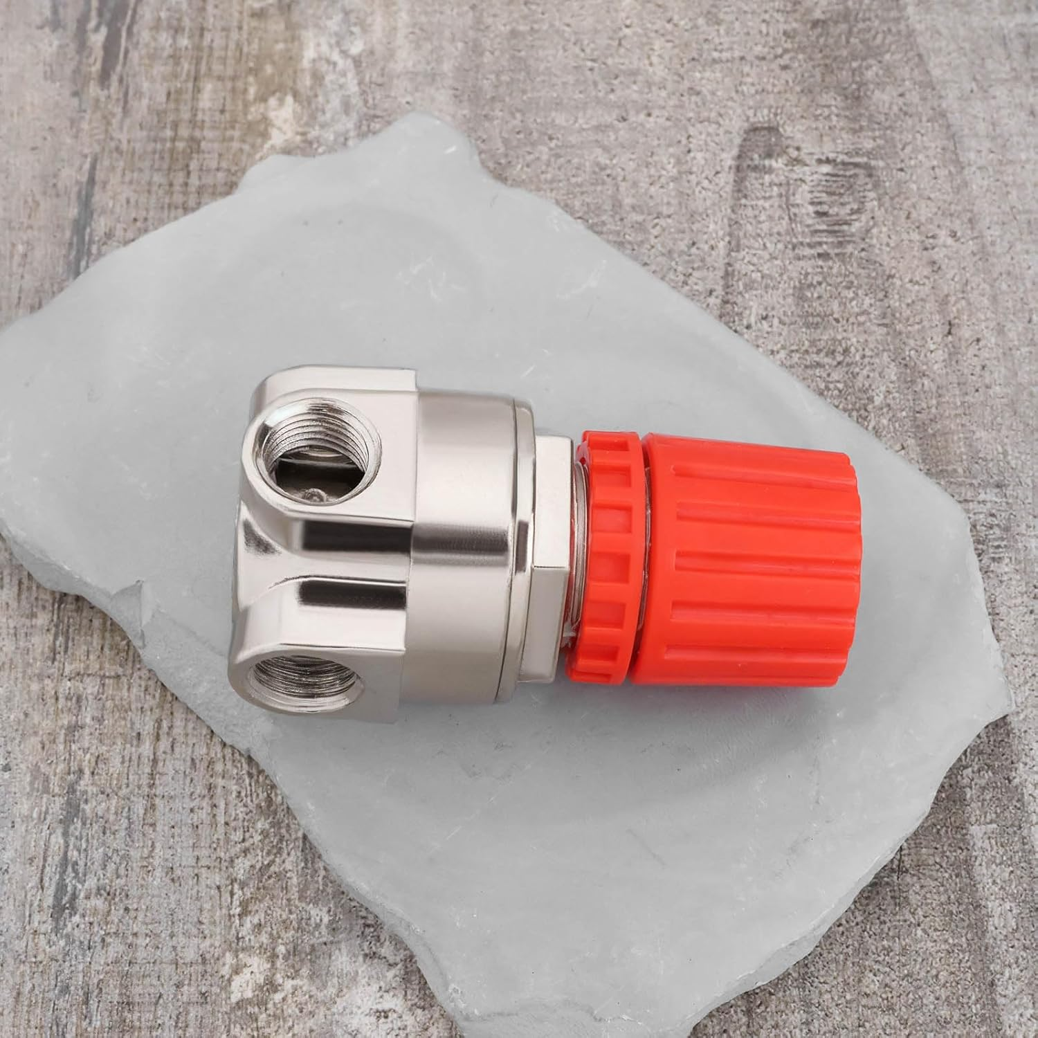 Be in Your Mind 1Pc 1/4 Inch Compressor Pressure Regulator 4 Holes Pressure Reducer AB-9051116 Compatible with Stanley Bostitch Compatible with Husky(Three Large Holes and One Small Hole) image number 5