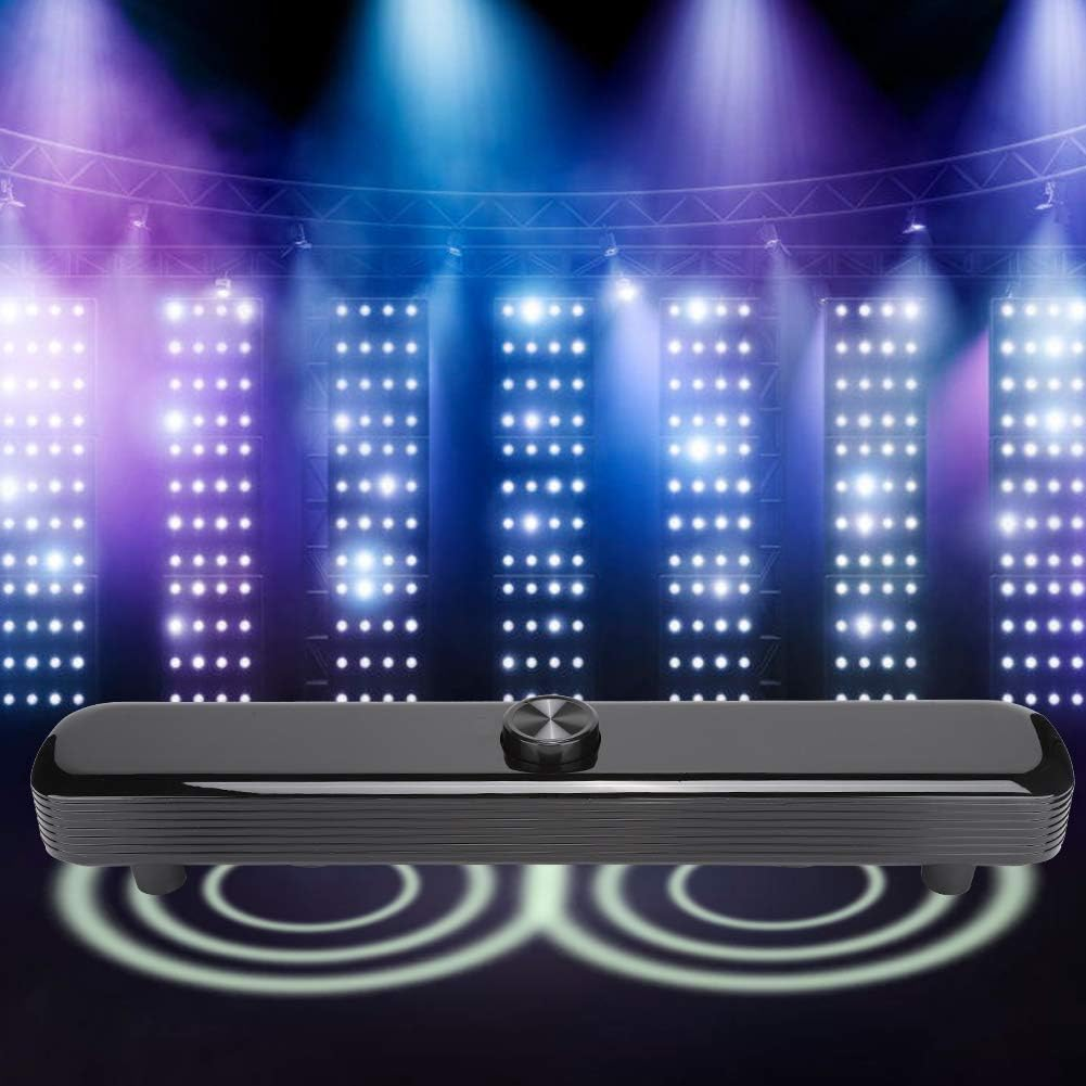 Dc5V/Usb Soundbar Speaker,Portable Wired Long Strip Stereo Music Player Bass Sound Box Multimedia Table Dual-Speaker Soundbar for Laptop/Tv/Smartphone/Tablet/Computer PC