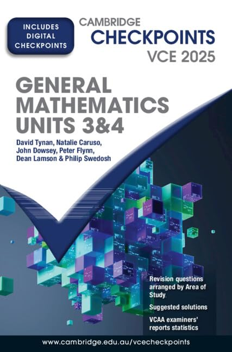 Cambridge Checkpoints VCE General Mathematics Units 3&4 2025