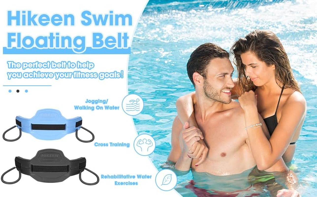 Hikeen Swim Floating Belt,Water Aerobics Swimming Belt with Fixing Straps,Jogger Flotation Aid Buoyancy Belt for Swimming Pool Fitness and Fitness Workout Therapy
