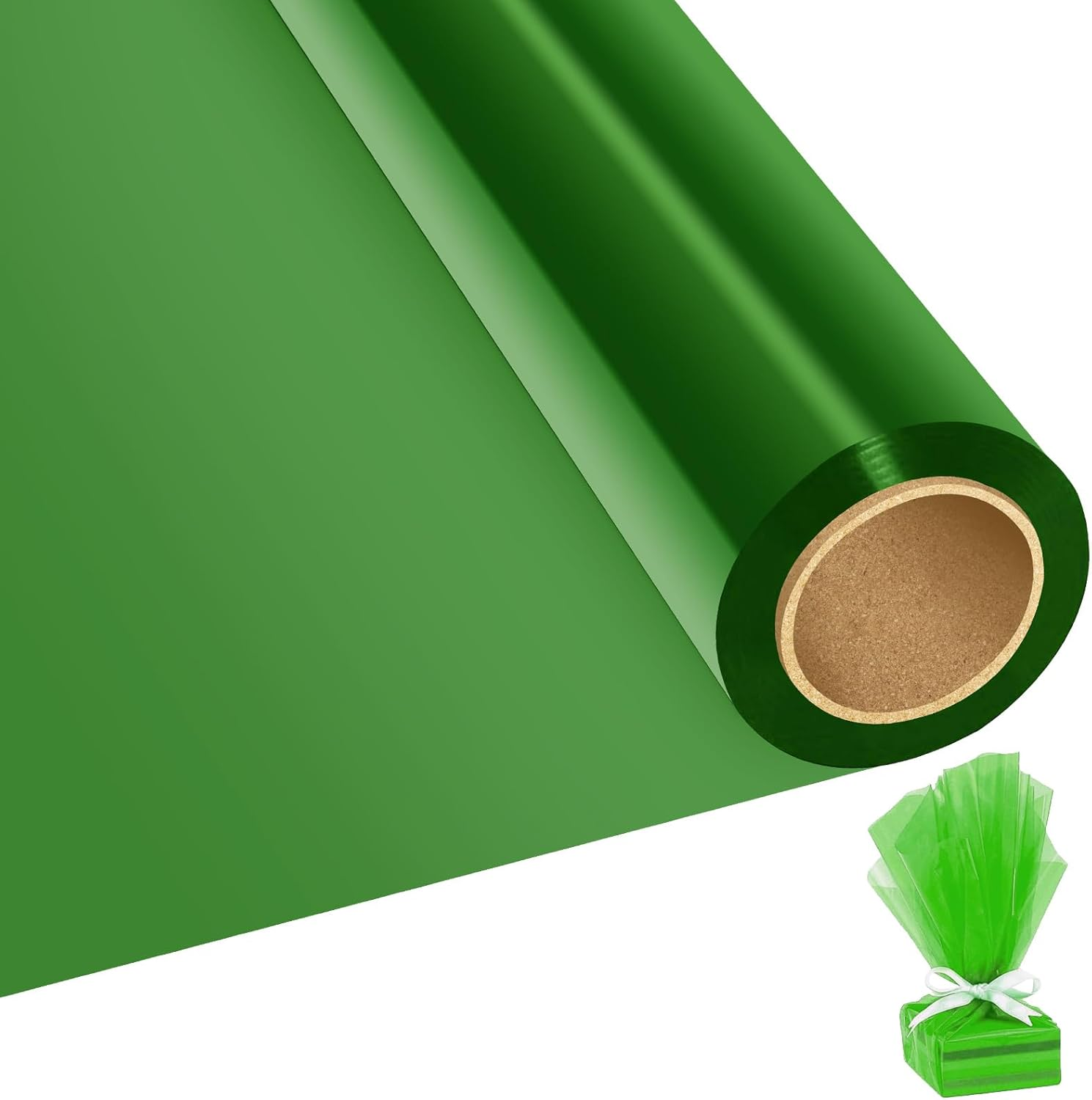 Rustark 1 Roll 40Cmx30M / 15.7Inx100Ft Black Cellophane Wrap Roll Thick Cellophane Transparent Cello Wrapping Paper Colored Cellophane Wrap for Gift Wrapping Craft Flower Bouquet Baskets Decoration