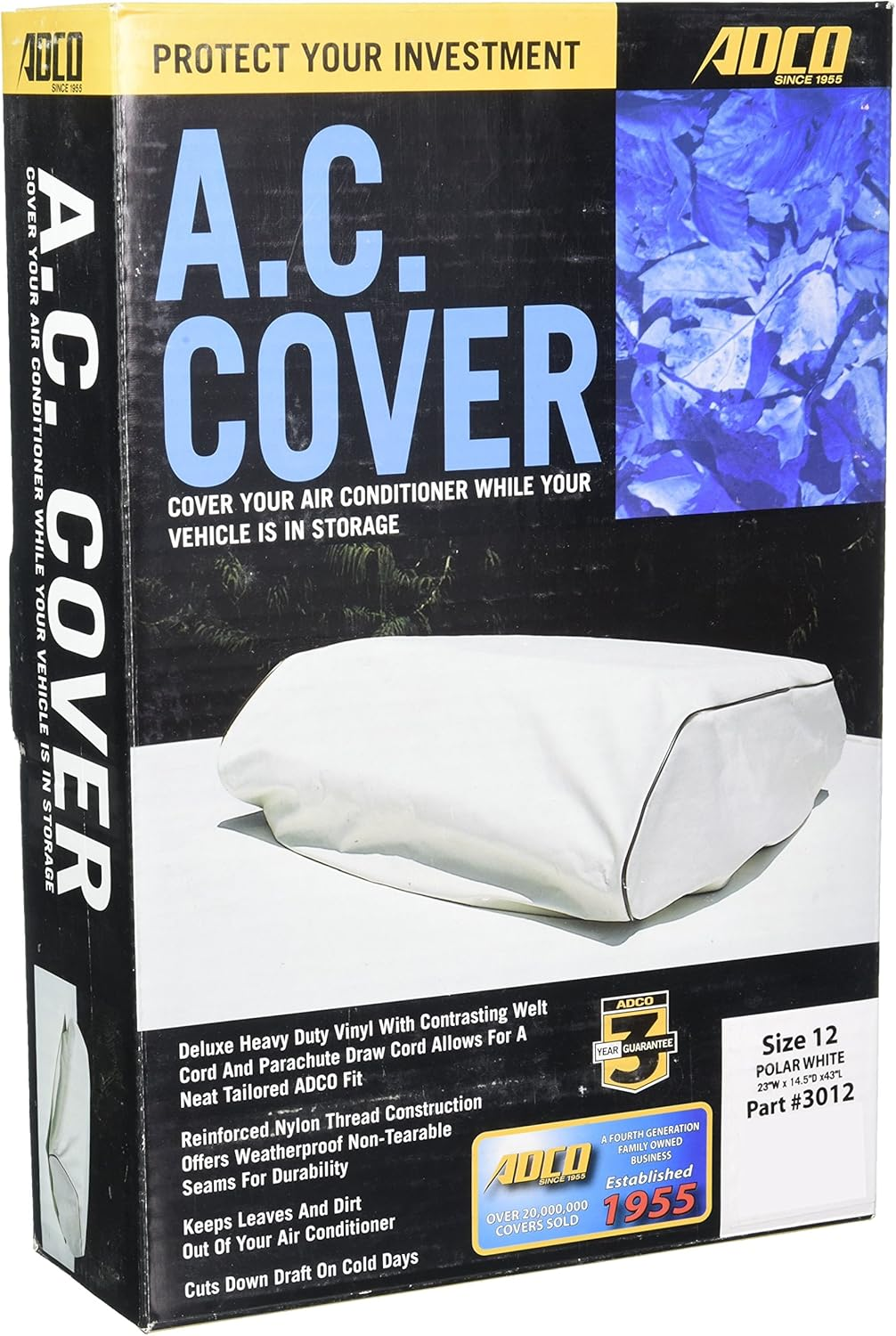 ADCO 3012 White Size 12 RV Air Conditioner Cover