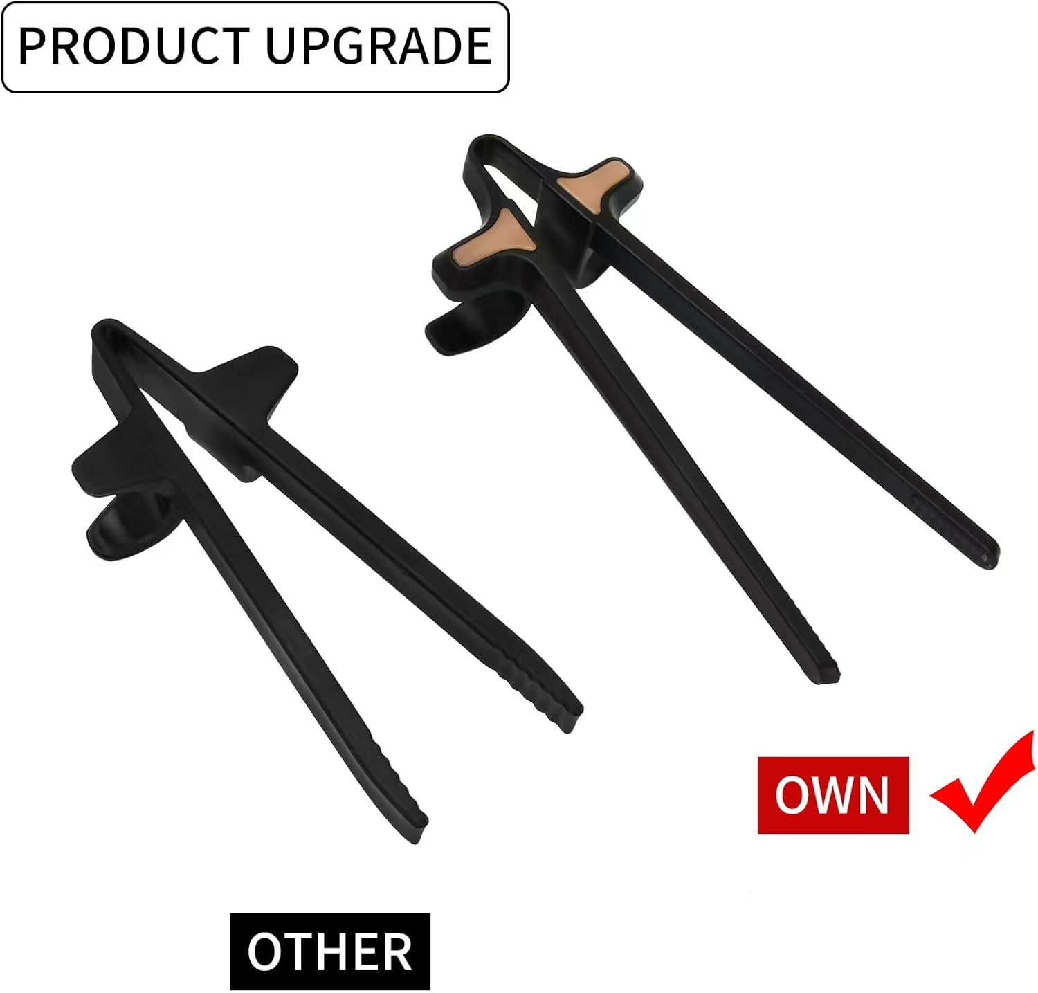 New Upgrade 2Pcs Finger Chopsticks for Gamers,Snack Clips,Video Game Party Supplies,Kids Chopsticks,Creative Gamer Accessories,Gifts for Gamers image number 1