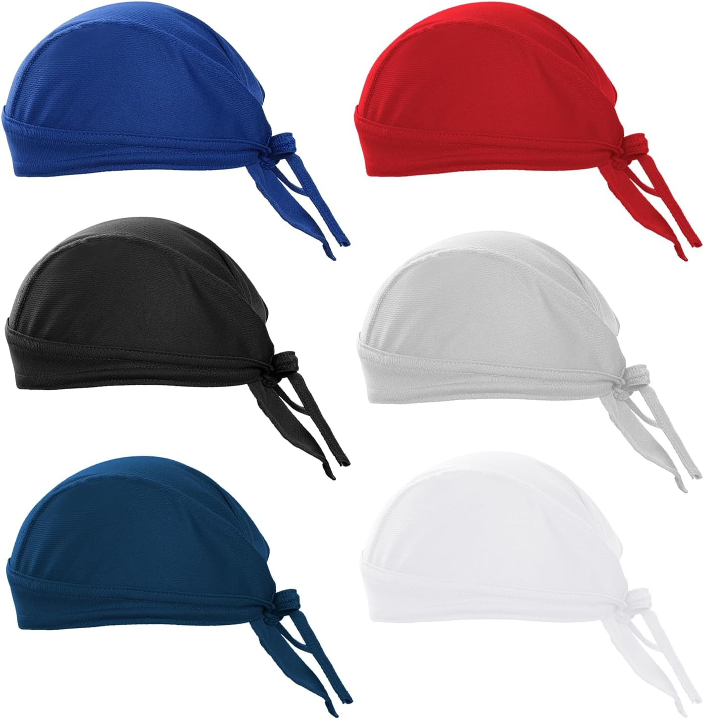 6 Pcs Do Rags Sweat Wicking Beanie Cooling Skull Caps for Men Women Helmet Liner Motorcycle Head Wrap Bandana for Sports Running