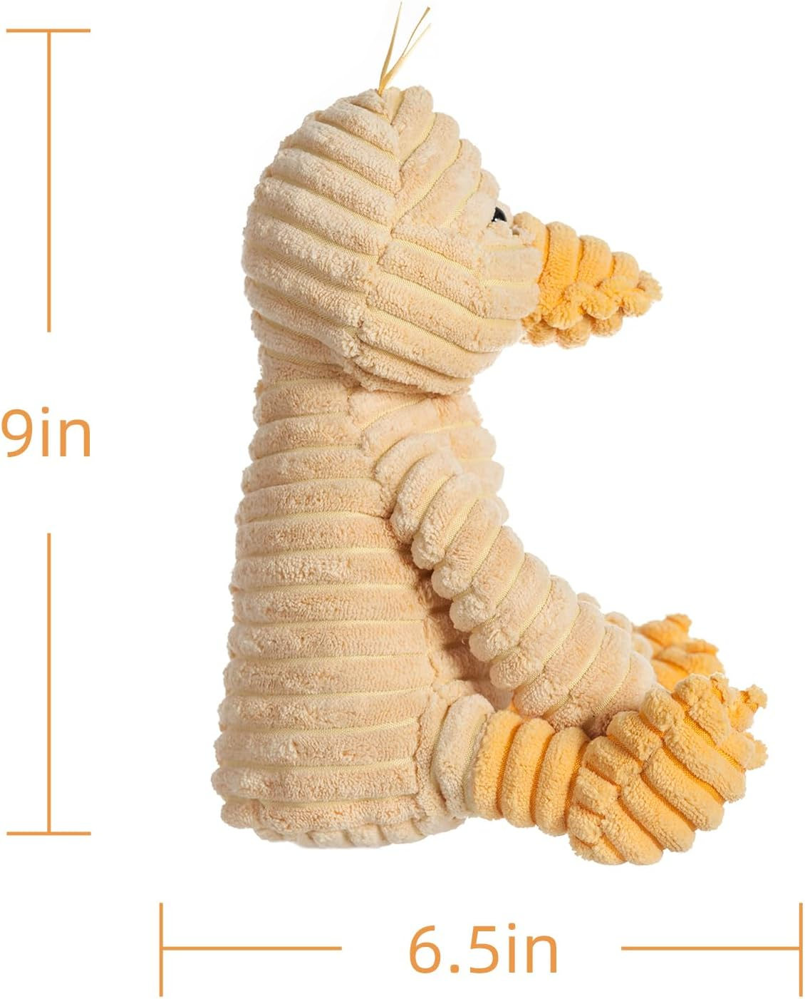 Apricot Lamb Toys Plush Corduroy Duck Stuffed Animal Soft Cuddly Perfect for Child (Corduroy Duck, 8.5 Inches) image number 3