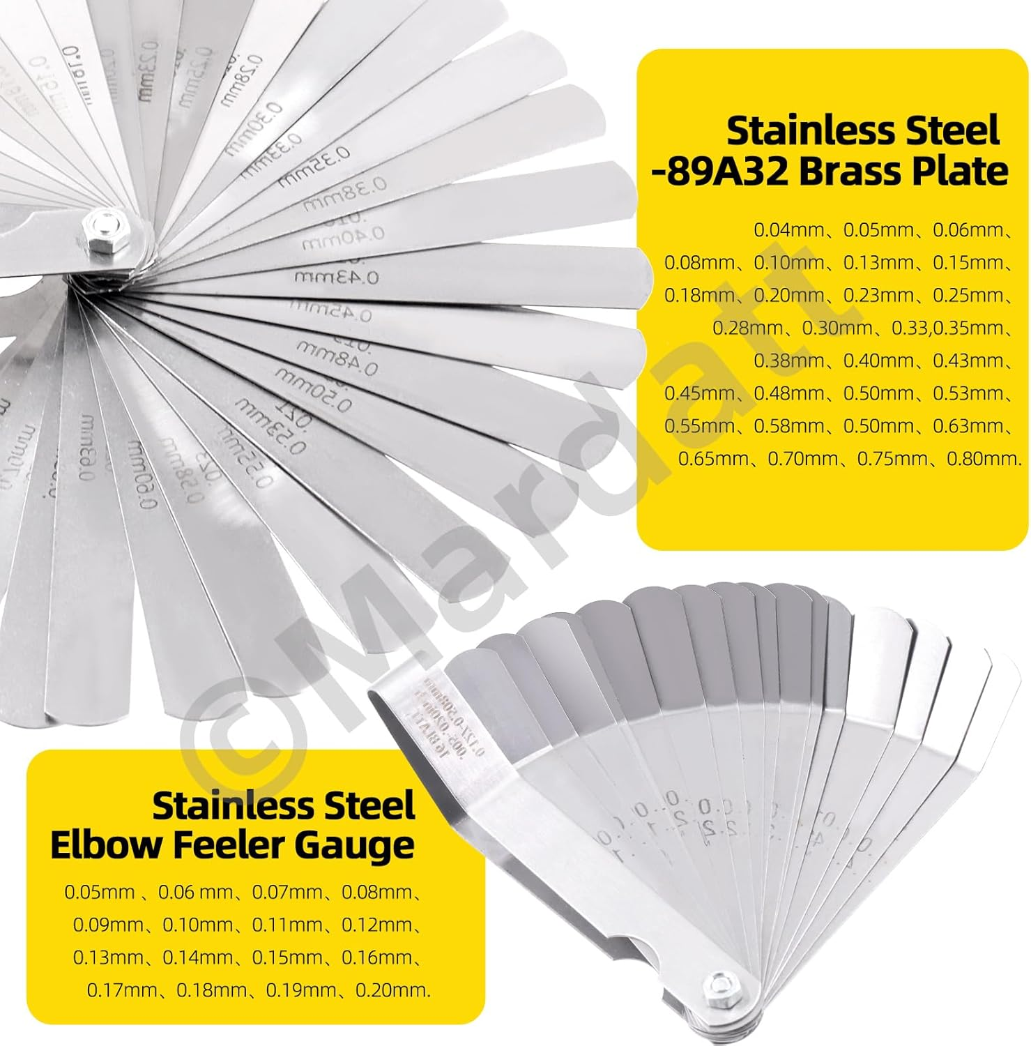 4Pcs Motorcycle Engine Valve Adjustment Tool Kit Includes Straight and Bent Feeler Gauges Square Hexagonal Hole Tool and T Type Spanner, Engine Valve Screw Repair Wrench & Feeler Gauge image number 4