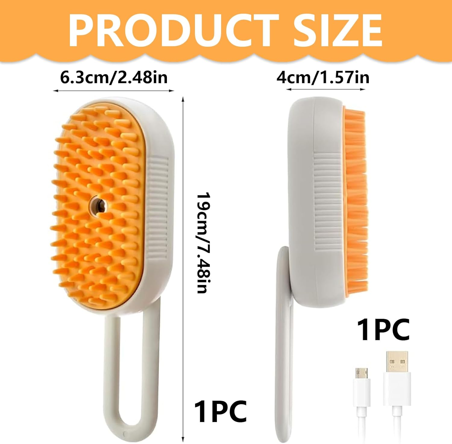 3-In-1 Cat Brush with Steam, Steamy Cat Brush, Cat Steamy Brush, Cat Hair Brush with Water, Multifunctional Pet Spray Massage Comb, Steam Brush for Cats and Dogs, Anti-Static and Knot Resistant image number 2