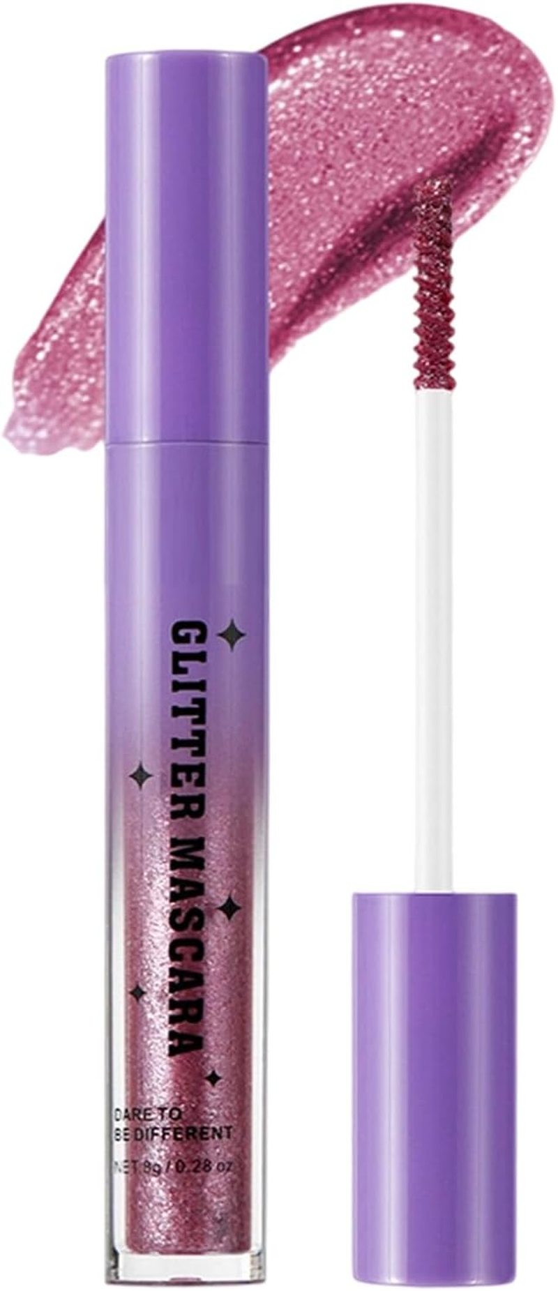 Glitter Mascara for Women | Waterproof Mascara | Waterproof Lengthening Curling Smudge-Proof Eyelash Makeup for Women Wedding Date Travel Party Night-Out