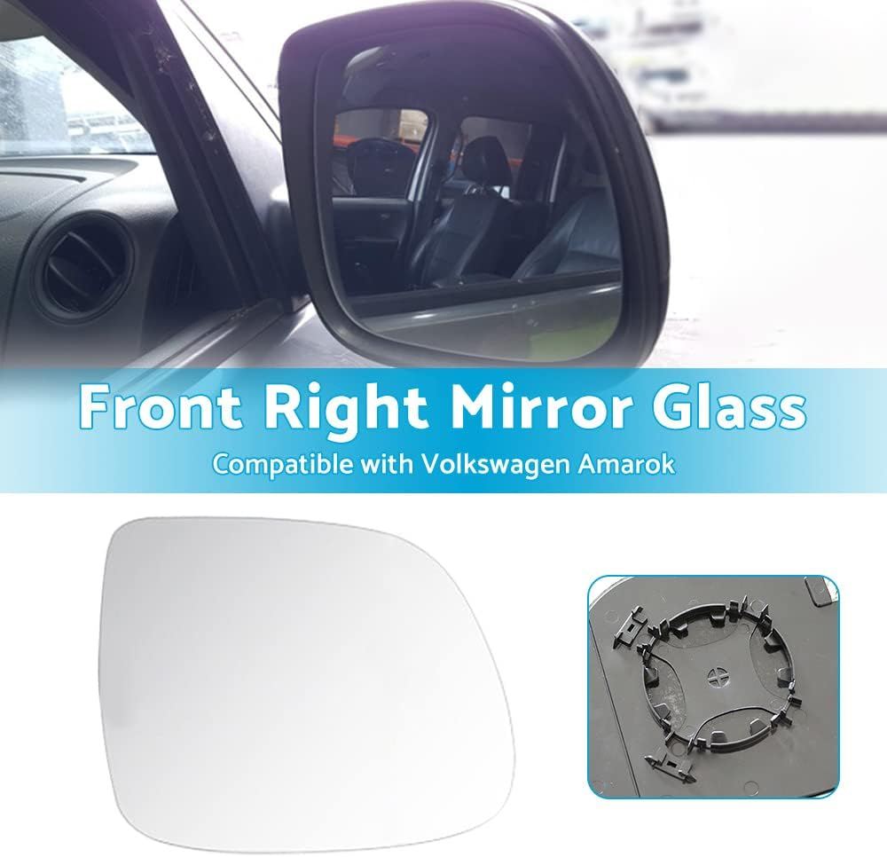 MAX COOL Right Side Mirror Glass Suitable for Volkswagen Amarok 2010-2018 with Heated Convex Base image number 1