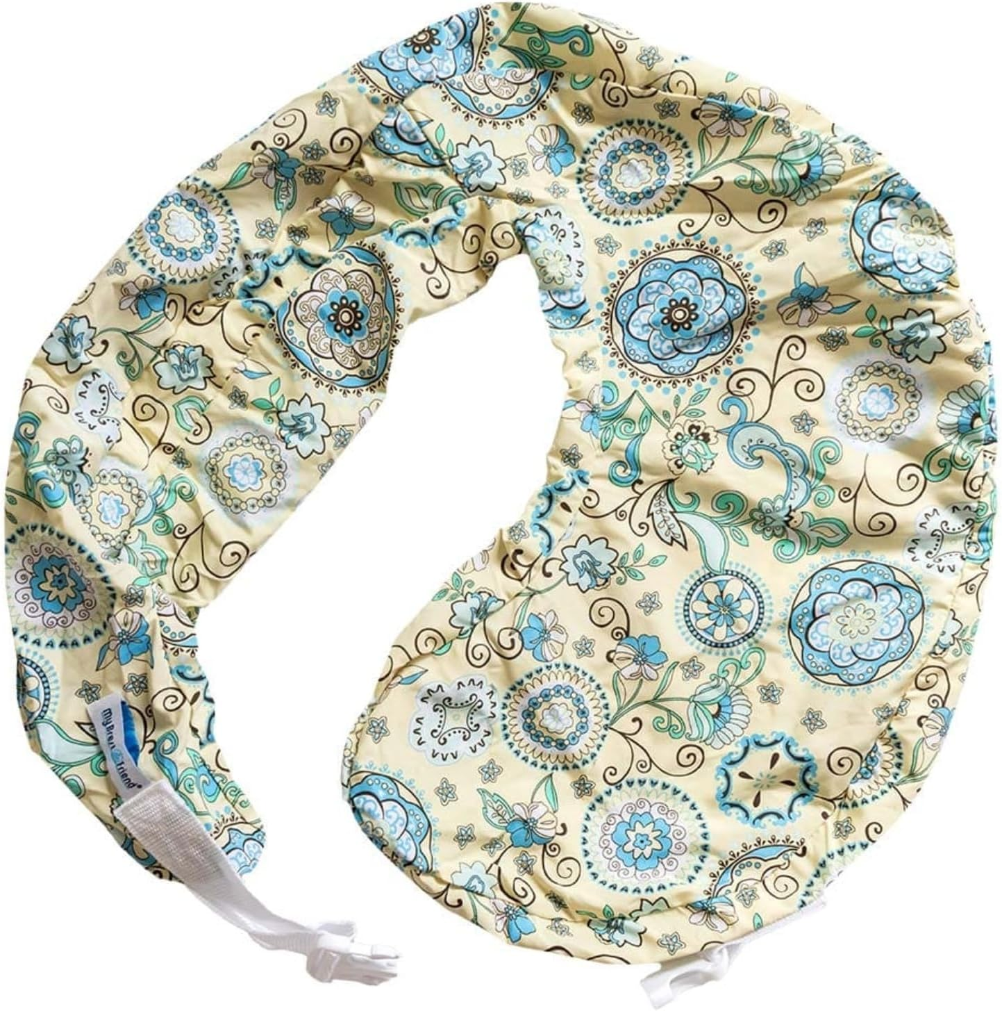 My Brest Friend Original Nursing Pillow Slipcover Sleeve | Great for Breastfeeding Moms | Pillow Not Included, Yellow, Green