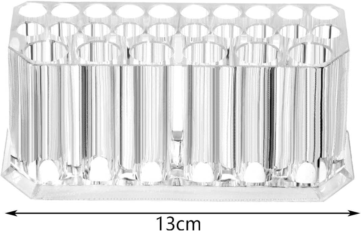 Cosmetic Beauty Pencils Display Container, 26 Holes, Makeup Brush Holder, Clear Acrylic Lip Liner Organizer image number 5