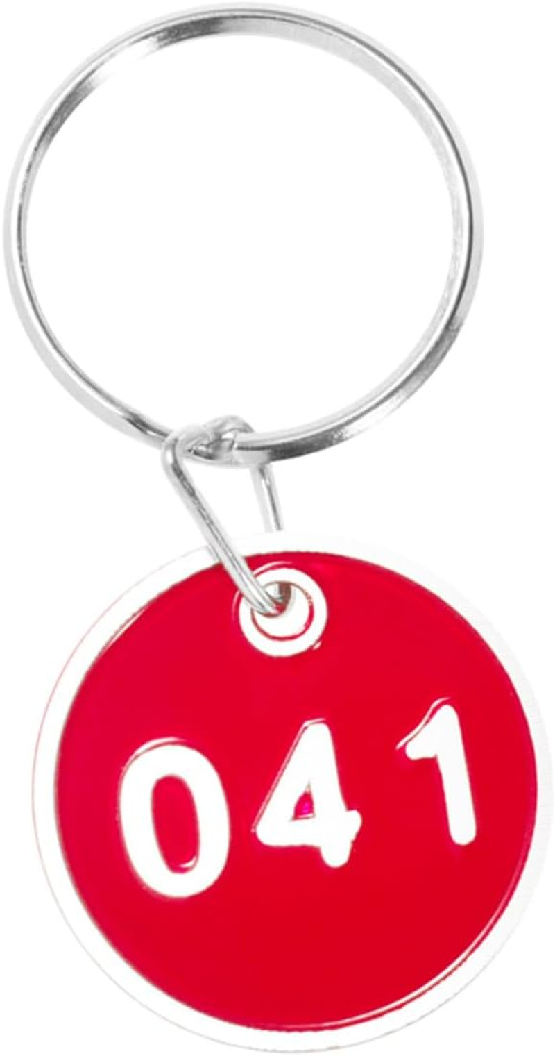 HOOTNEE 50Pcs Metal Number Tags Key Labels Luggage Id Plates for Office Travel and Key Cabinets Numbers for Organizing