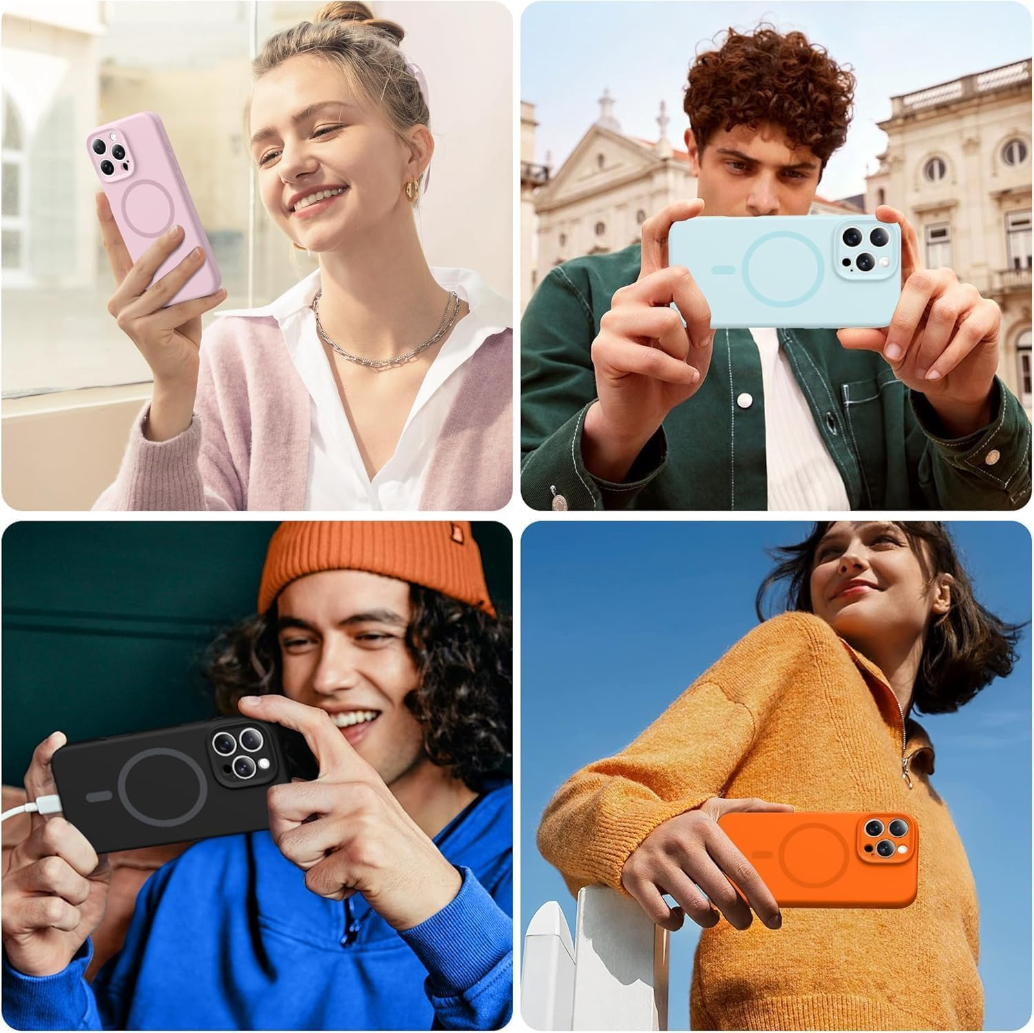 RUNGOS for Iphone 14 Pro Max Case Magsafe (Natural Liquid Silicone & Silky Touch) [Stable Magnet] [10Ft Mil-Grade Shockproof] Soft Microfiber Lining Cover for Iphone 14 Pro Max Magnetic Case 6.7'' image number 2