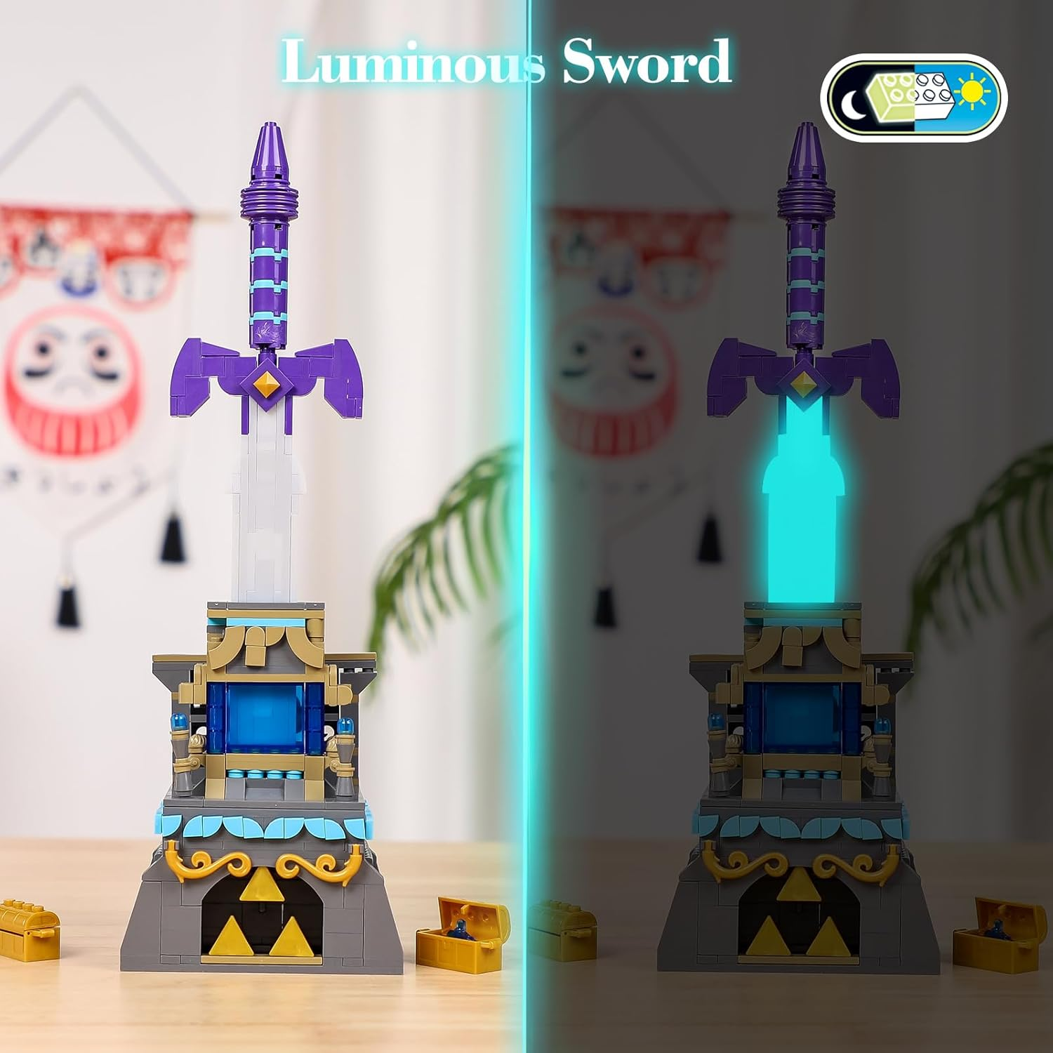 BOTW the Master Sword Glowing Building Block Set，Compatible with  Link&rsquo;S Sword Toy Set for Adults Boy Fans Kids Ages 6-12 Year Old（498Pcs） image number 3