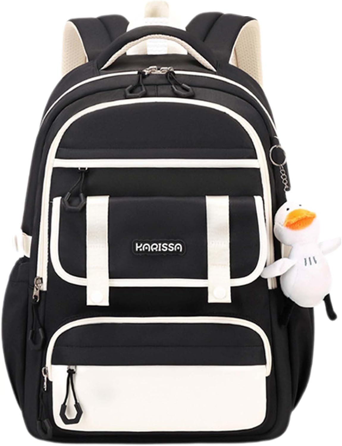 MININAI Womens Backpack for College Cute Aesthetic Large Capacity Laptop Backpack Kawaii Preppy Computer Daypack with Pendant