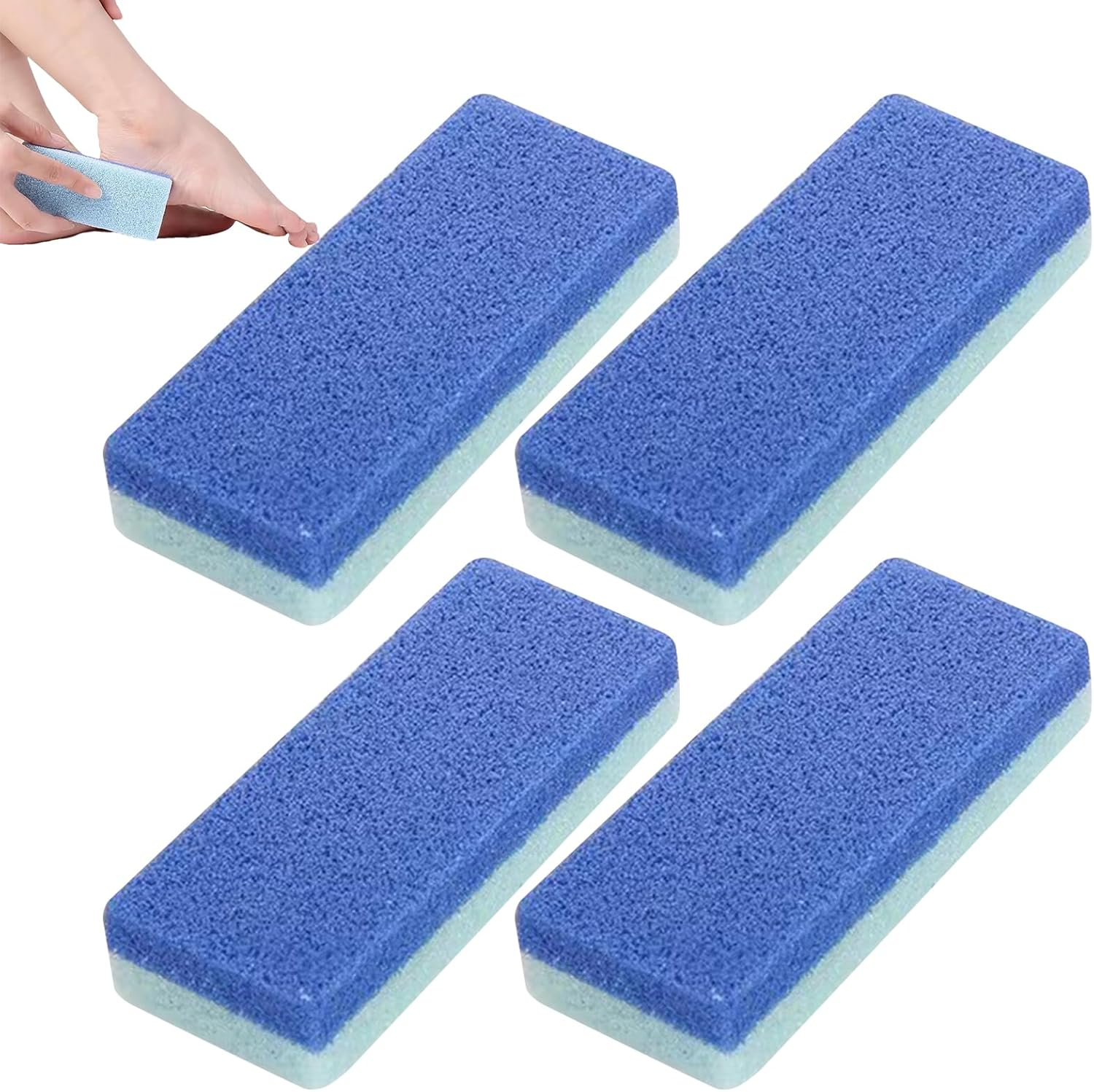 Pumice Stone for Feet, 4-Piece Pumice Stone Foot Scrubbers for Hard Skin, Professional Heel Scrubber Softening Tools for Hard Dead Skin Soak Repair Daily Care Shower image number 3
