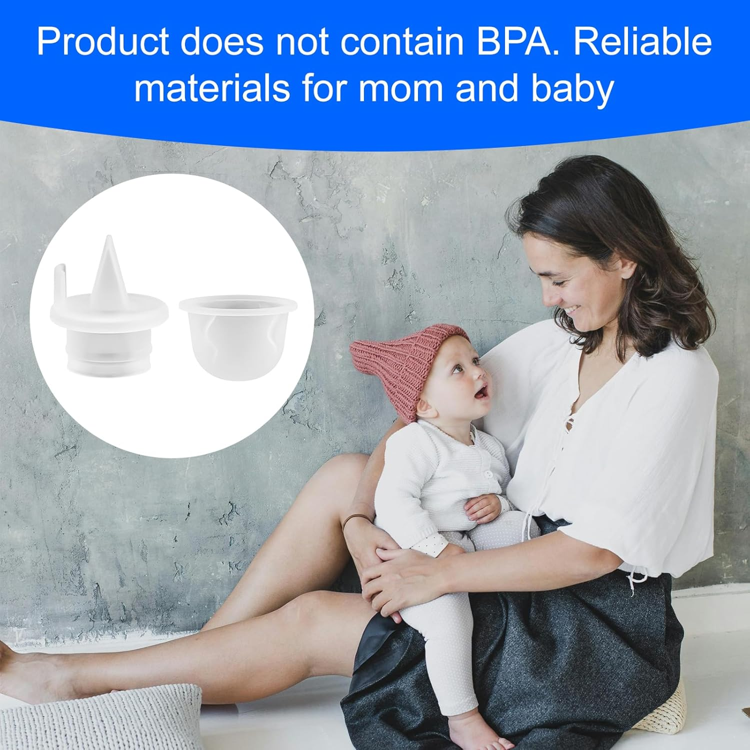 PEUTIER 12Pcs Replacement Breast Pump Parts for Babybuddha, 8 Duckbill Valves & 4 Silicone Membrane Breast Pump Accessories for Babybuddha Zoomee Z1/Z2 Motif Medical Twist (BPA Free & DEHP Free) image number 4