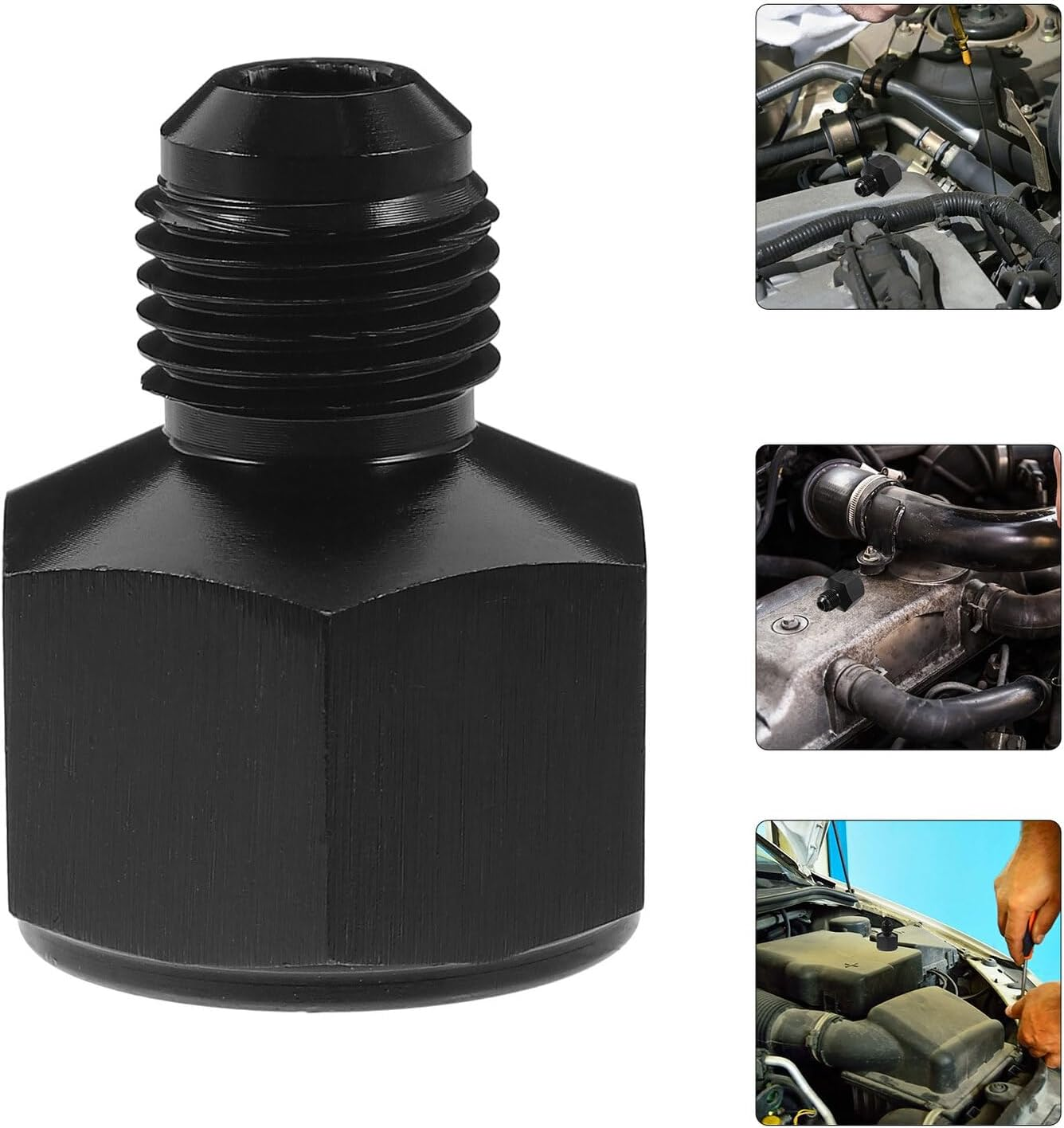 Male to Female Flare Fitting Adapter Car Part Connector Hose Reducer for Fuel and Systems Easy Installation and Precise Fitment image number 2