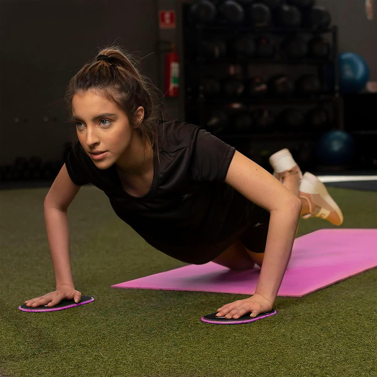 Muvin Core Sliders for Working Out - Pack of 2 Premium Workout Sliders - Fitness Sliders for Full Body Workout, Abdominal Exercise Equipment - Exercise Sliders for All Kinds of Surfaces image number 4