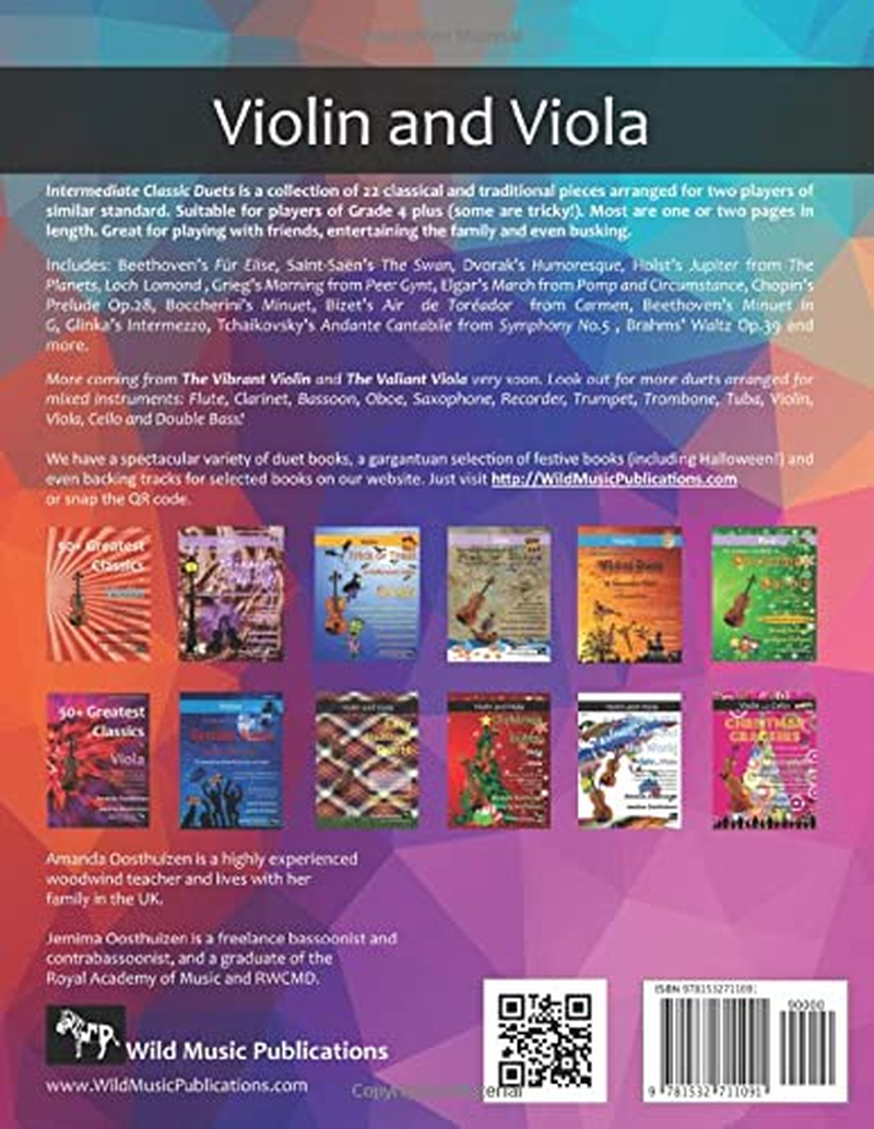 Intermediate Classic Duets for Violin and Viola: 22 Classical and Traditional Pieces Arranged Especially for Equal Players of Intermediate Standard. Most Are in Easy Keys. image number 1