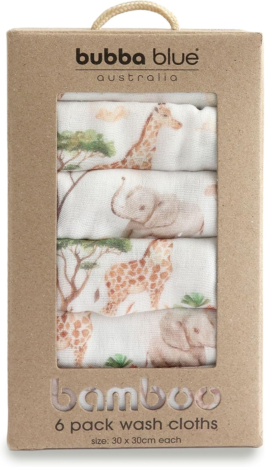 Bubba Blue Bamboo Adventure 6 PK Muslin Wash Cloths image number 1