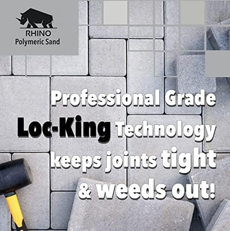 Rhino Power Bond plus - Polymeric Sand for Pavers and Stone Joints up to a Maximum of 2 Inches. (10 Pound, Slate Gray) - Ivory image number 2