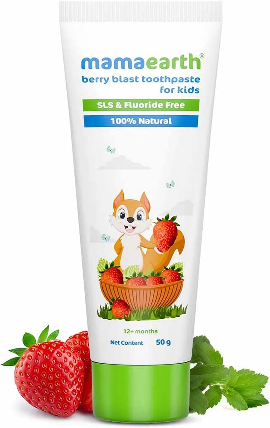 Mamaearth 100% Natural Berry Blast Toothpaste for Kid'S 50 G image number 2