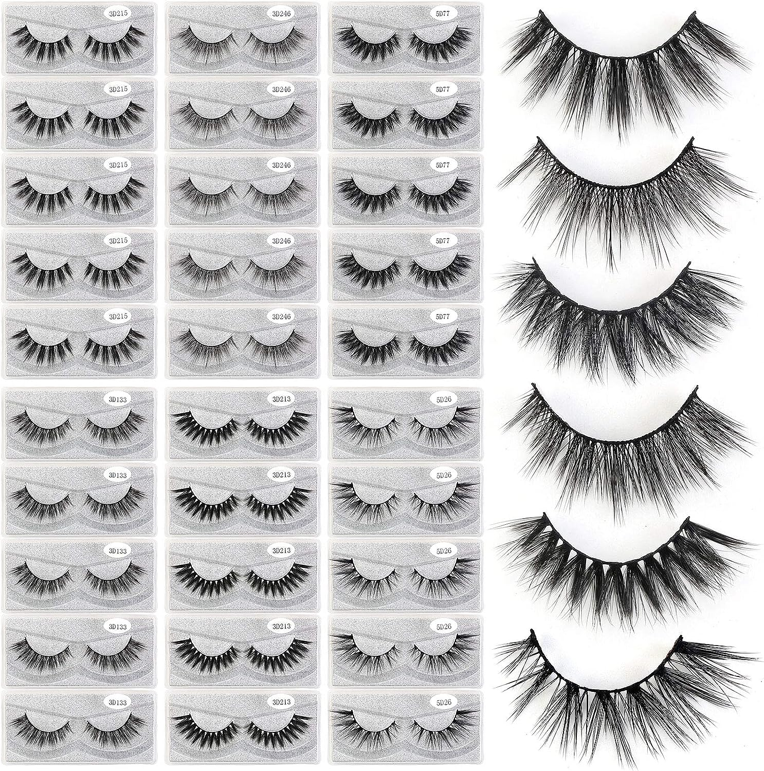 Eyelashes, Natural False Eyelashes Faux Mink Lashes Manga Lashes Cat Eye Lashes Fluffy Wispy Fake Lashes Eye Lashes