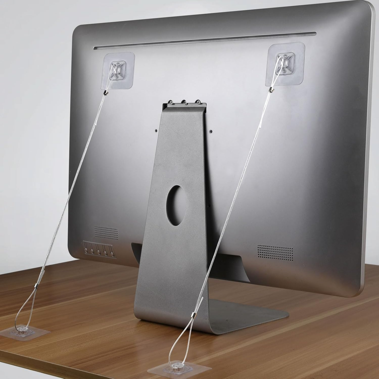 10 Packs Adjustable TV Safety Stainless Straps, No-Drill Adhesive Anti-Tip Furniture Anchors for Baby Proofing, for Fixing Flat-Screen TV, Dressers, Bookcases, Cabinets image number 2