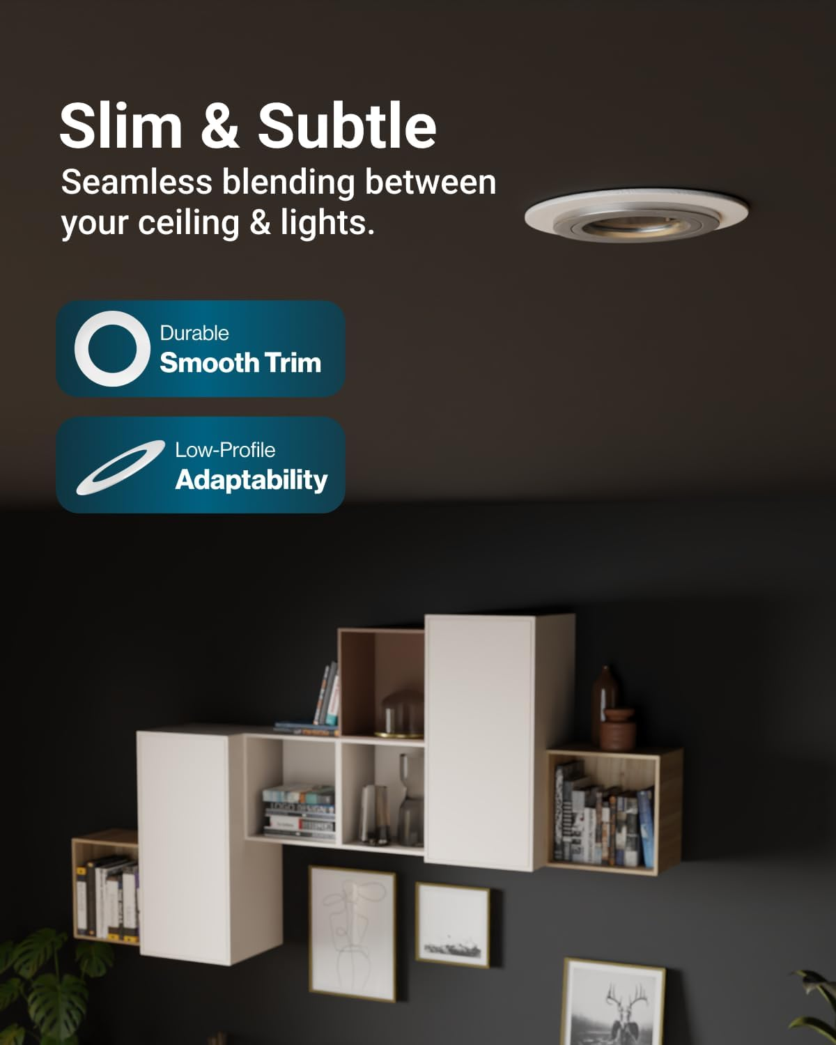 Sunco 12 Pack Goof Rings for 4 Inch Recessed Lights White Can Light Goof Trim Ring, Outer Diameter 6.7-Inch, Inner Diameter 4.25-Inch, Durable Plastic Design, Matte Finish, Flush Mount