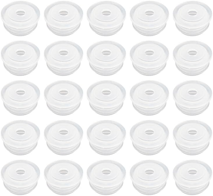 25 Pcs Bottle Adapter, Reusable Replacement Glass Plug Bottles for Salt Pot Oral Dispensers Flower Pots Liquid