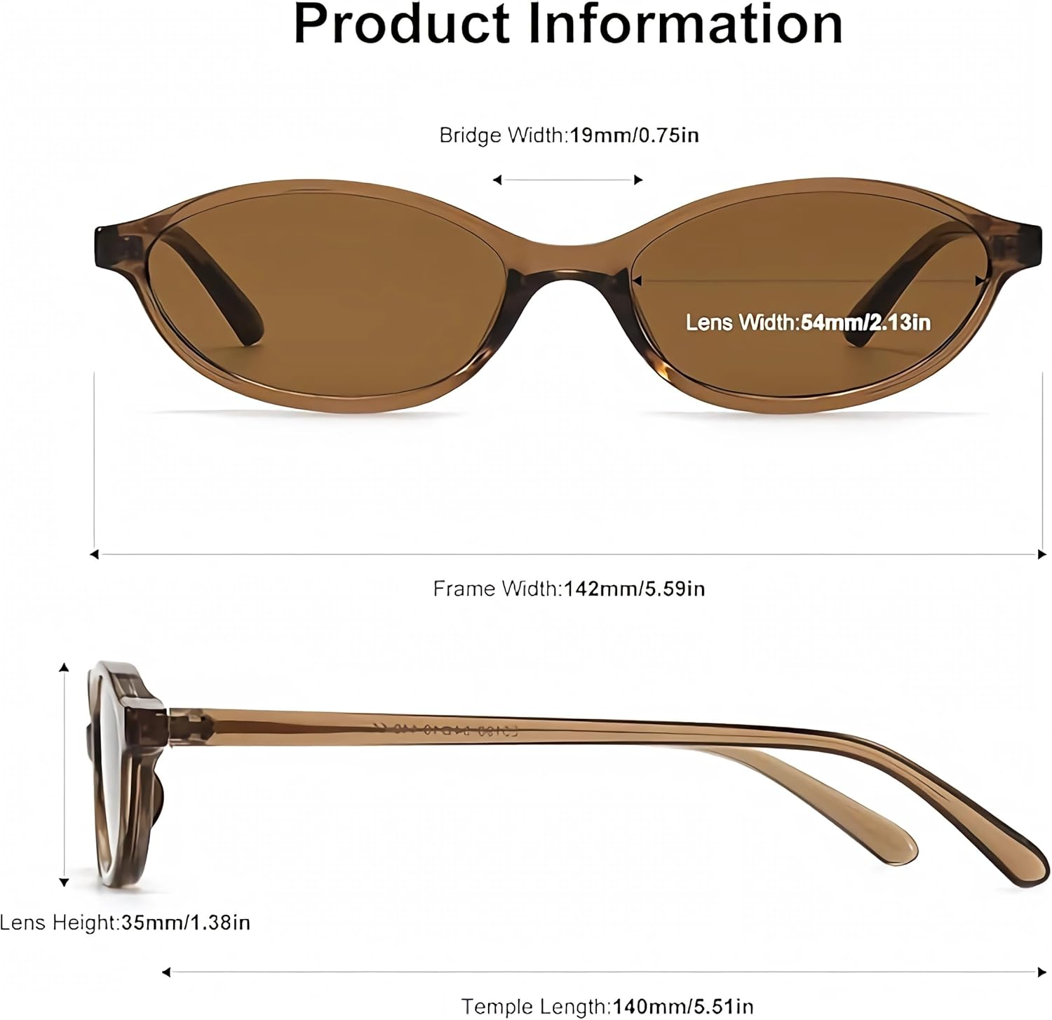 Trendy Retro Oval Cat-Eye Sunglasses, Millennium Trend Women'S Sunglasses, UV Protection against the Sun, Lightweight Narrow Retro Fashionable Glasses, Trendy Designer Sunglasses image number 3