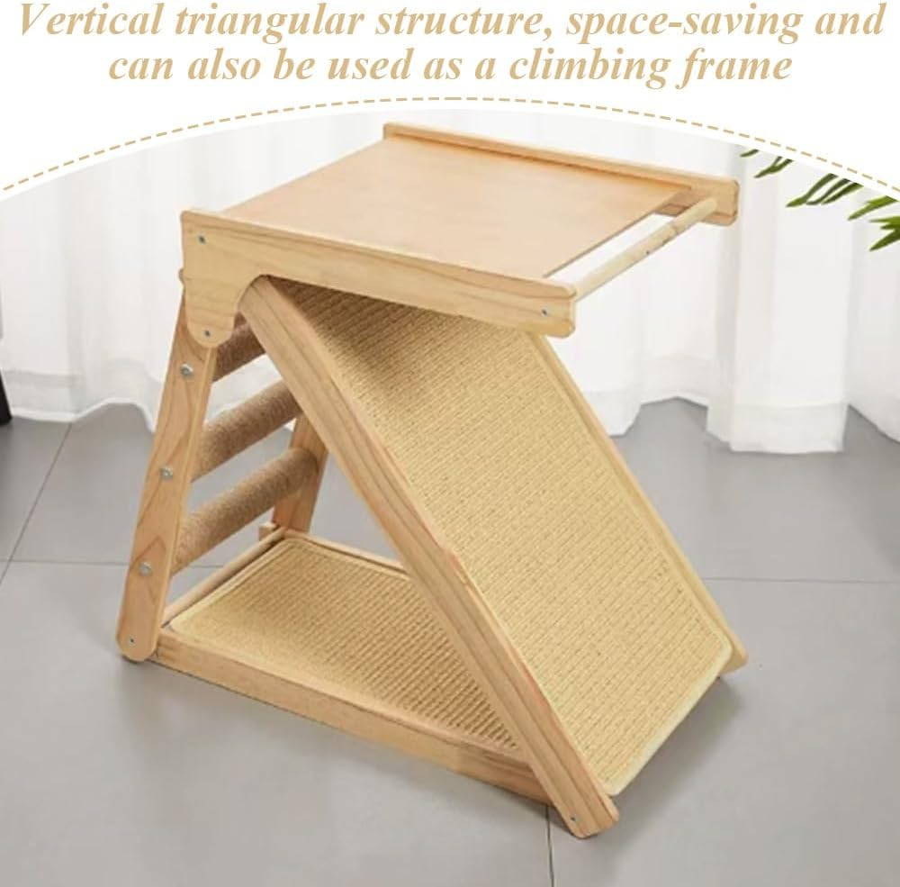 Cat Scratching Pads,Wood Climbing Frame,Cats Couch Bed,For Small Medium Large Cat Playing Sleeping,Grind Claws(With Jute Grip Pad) image number 4