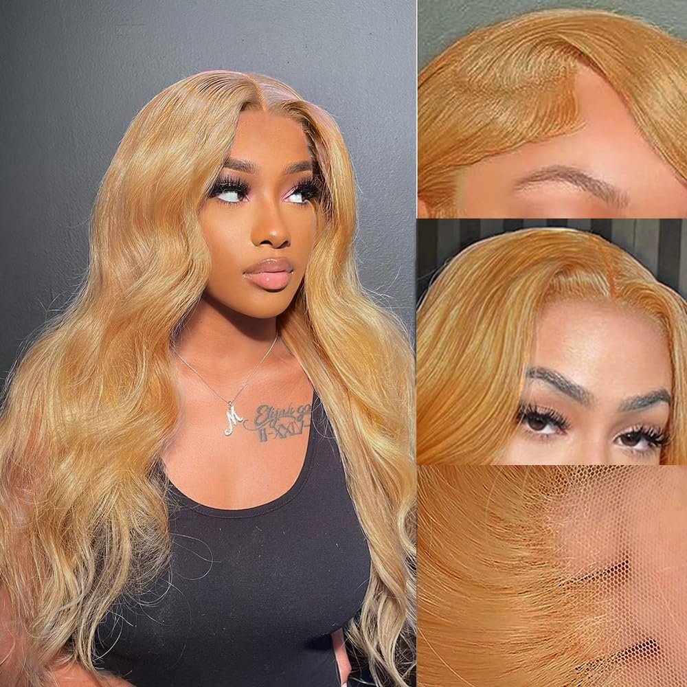 Keabalo Reddish Brown Lace Front Wigs Human Hair Pre Plucked with Baby Hair 13X4 Body Wave Colored Wigs for Women 150% Density HD Lace Frontal Wigs Human Hair 22 Inch