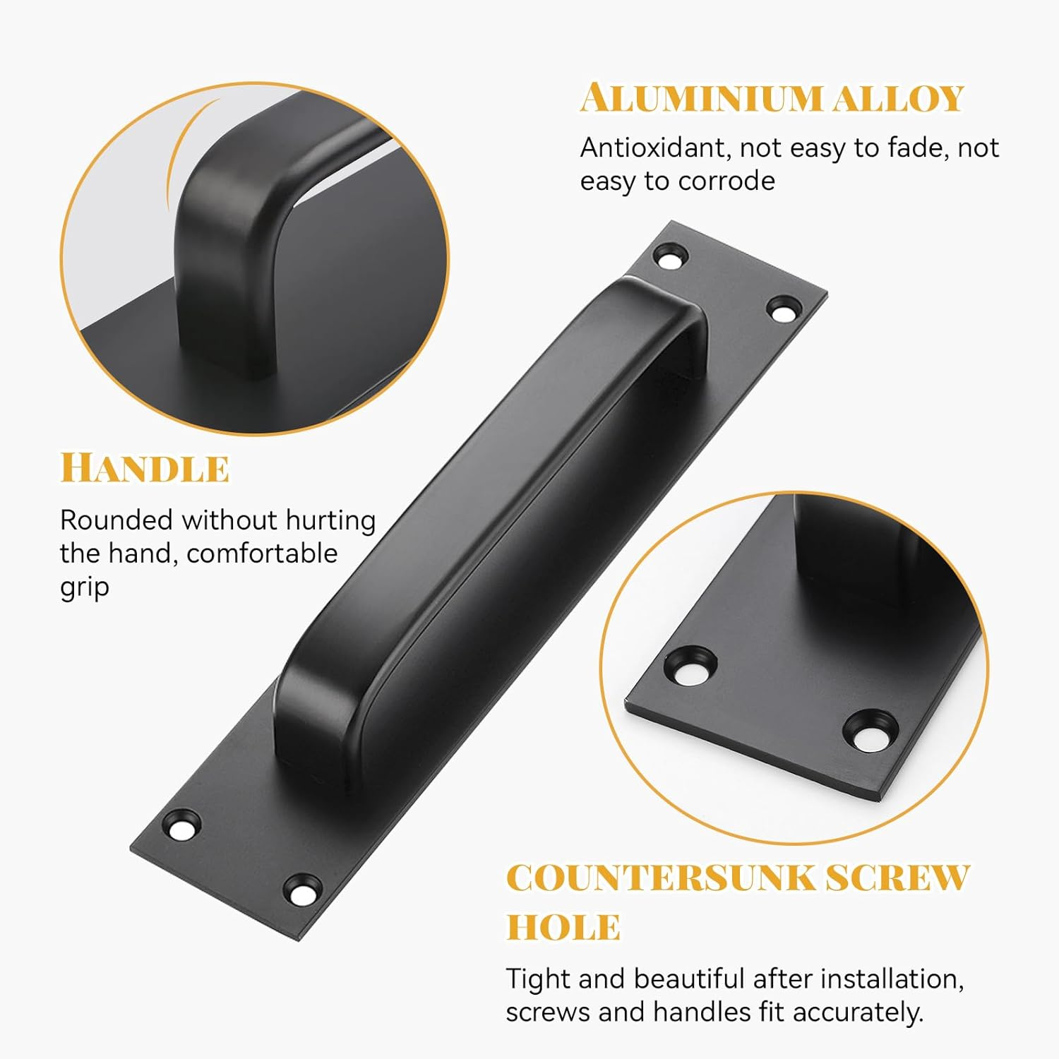 Barn Door Handle 2 Pack Barn Door Pull Handle Sliding Barn Door Sliding Door Pulls Sliding Barn Door Barn Door Hardware Door Handle for Bathroom Closet Pantry (2)