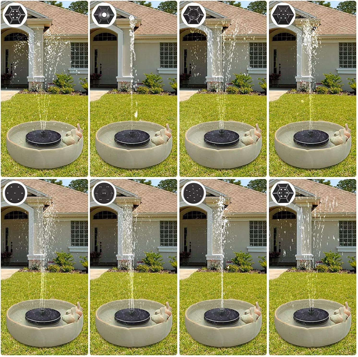 AUS Living Solar Fountain with 3.5W Pump with Battery, Floating Bird Bath, Water Feature for Garden, Pool or Pond. Simple to Use, No Power Cables Required image number 2