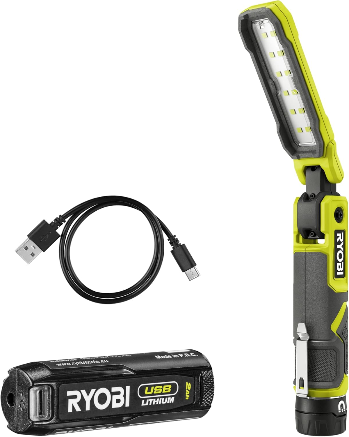Ryobi 4V Usb-Lithium RLI4-120G Foldable 650 Lumens Rechargeable Battery Stablelight with 1 X 4V 2.0Ah Lithium Battery and Charger image number 5