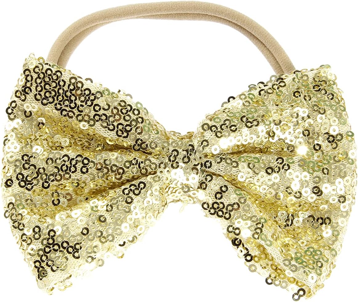 Song Qing Baby Infant Girls Hair Band Sequined Bow Headband Turban Knot Hair Headwear image number 3