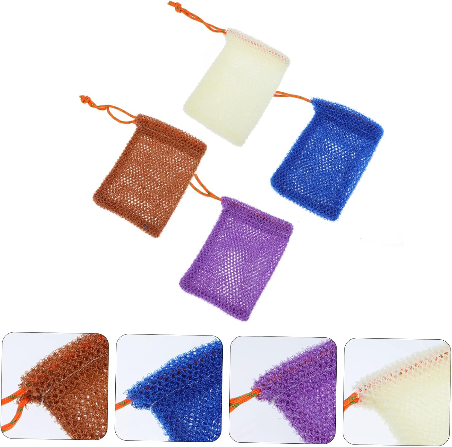 Ipetboom 4Pcs Bubble Bag Soap Foaming Holder Practical Soap Foaming Cleaning Tool image number 6