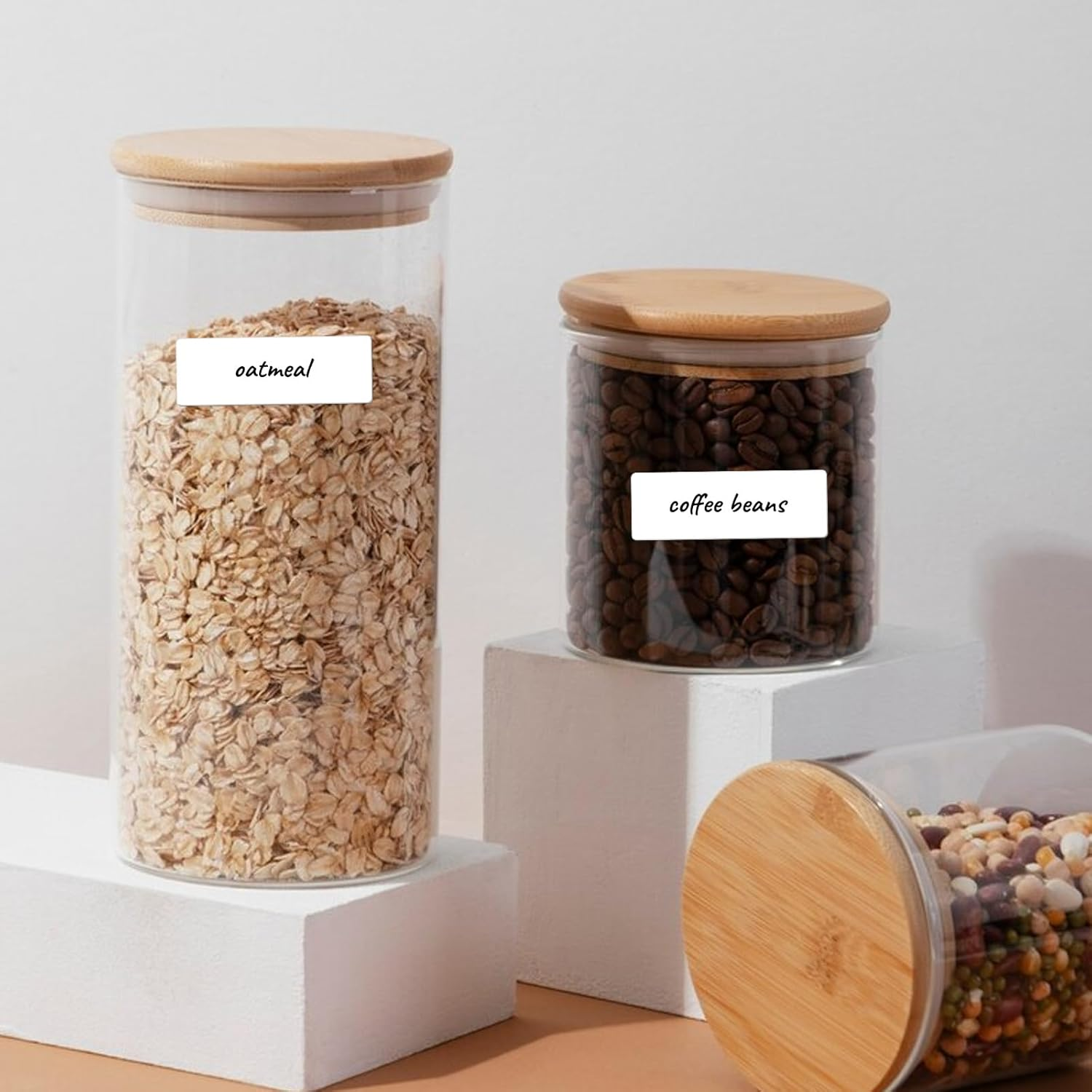 YIKIADA Direct Thermal Labels 1 X 2 Inches White Rectangle Shipping Labels Self-Adhesive Waterproof Thermal Sticker Paper for Busineses & Warehouses 500 PCS per Roll image number 2