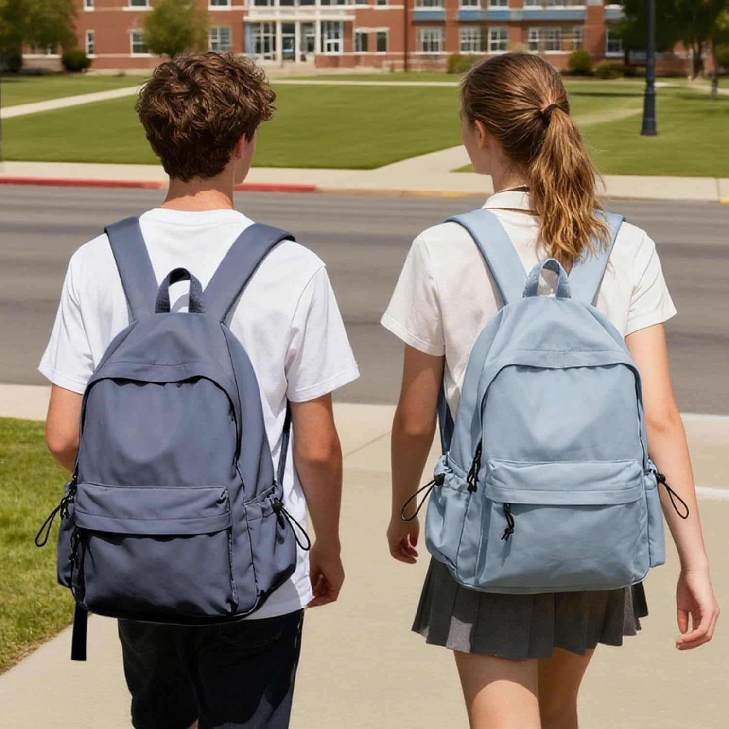 Lendolk School Backpack Womens College Rucksack Lightweight School Bag Water Resistant Casual Daypack College Secondary School Bags for Teenage Girls Boys Bookbag image number 4