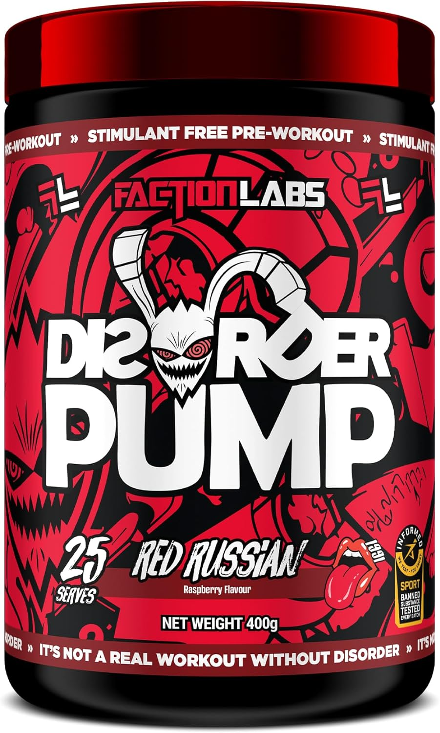 Faction Labs Disorder Pump 25 Serve Red Russian (Raspberry)