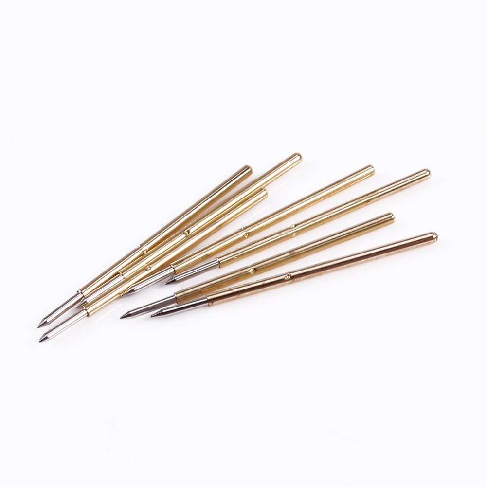 100X P50-J1/P50-B1/P75-B1/P75-E2/P100-E2 Spring Test Probe round Pogo Pin Tools for Testing PCB Gold Fingers and Pads